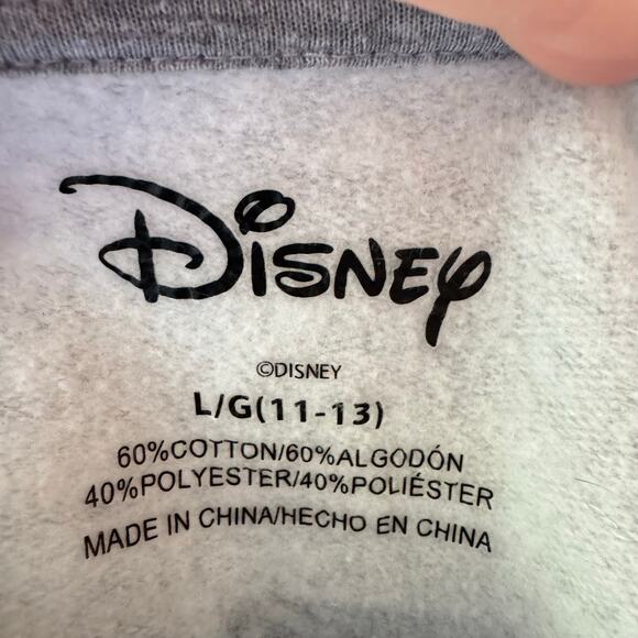 Disney Youth Girl’s Lilo & Stitch Gray Sweatshirt Size L Cotton Disneycore Y2K - Picture 3 of 6